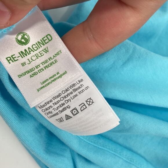 NWT J.Crew Crewcuts Frosty Aqua Tie Front top - Picture 5 of 6